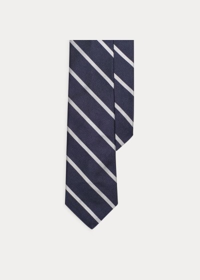 Men's Polo Ralph Lauren Striped Silk Repp Narrow Ties | 926807KUB